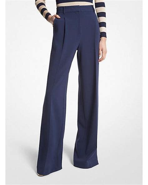 michael michael kors crepe wide-leg pants